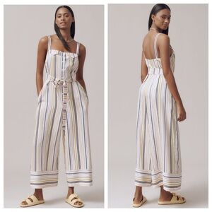 NEW Maeve Anthropologie Jumpsuit Womens S Multi Color Wide Leg Whimsical Boho